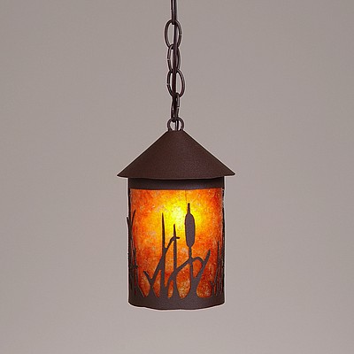 Cascade Pendant Small - Cattails Pendant Light Cattails Metal Art