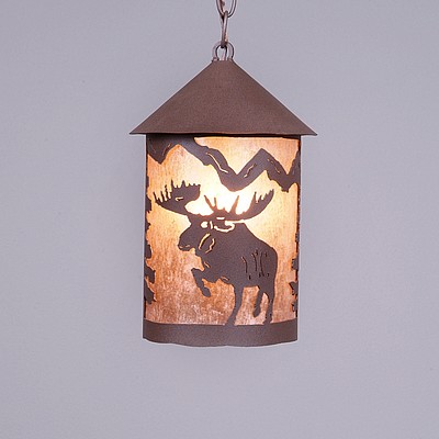 Cascade Pendant Medium - Alaska Moose Pendant Light Moose Metal Art