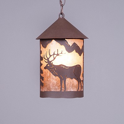 Cascade Pendant Medium - Valley Elk Pendant Light Elk Metal Art