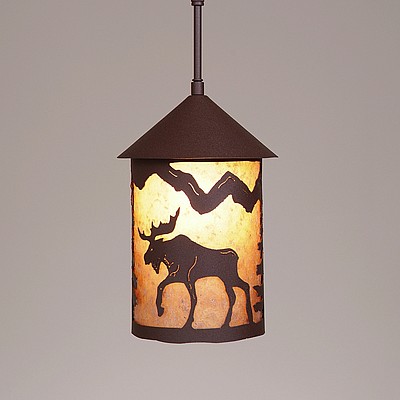 Cascade Pendant Medium - Mountain Moose Pendant Light Moose Metal Art