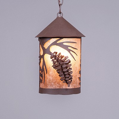 Cascade Pendant Medium - Spruce Cone Pendant Light Pine Cone Metal Art