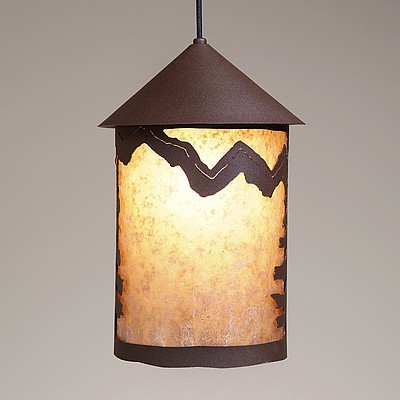 Cascade Pendant Large - Rustic Plain Pendant Light Rustic Plain Metal Art