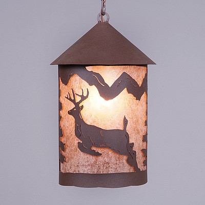 Cascade Pendant Large - Valley Deer Pendant Light Deer Metal Art