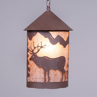 Cascade Pendant Large - Valley Elk Pendant Light Elk Metal Art