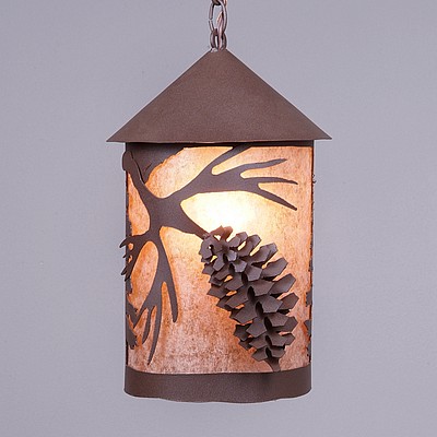 Cascade Pendant Large - Spruce Cone Pendant Light Pine Cone Metal Art