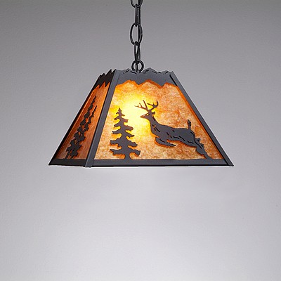 Rocky Mountain Pendant Small - Valley Deer Pendant Light Deer Metal Art