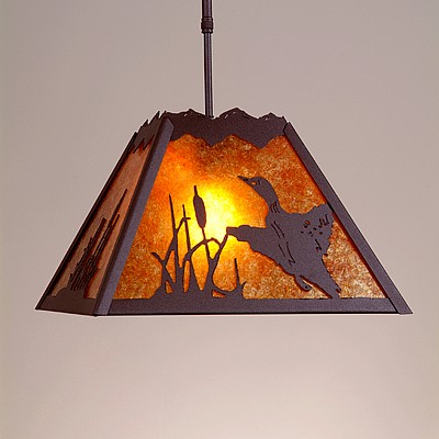Rocky Mountain Pendant Large - Loon Pendant Light Loon Metal Art