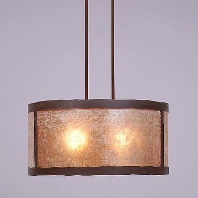 Kincaid Drum Pendant Oval Large - Rustic Plain 