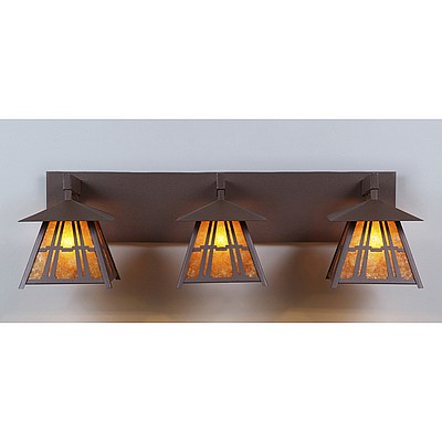 Smoky Mountain Triple Bath Vanity Light - Eastlake Bath 3 Light Eastlake Metal Art