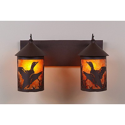 Cascade Double Bath Vanity Light - Loon Bath 2 Light Loon Metal Art