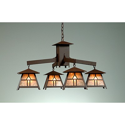 Smoky Mountain 4 Light Chandelier - Westhill Chandelier Westhill Metal Art
