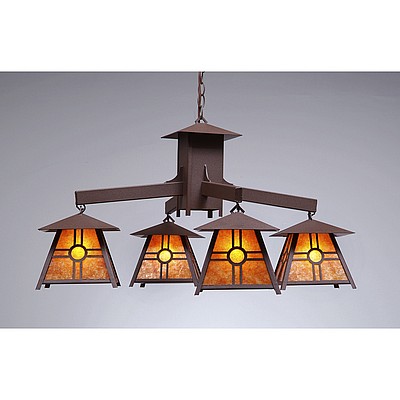 Smoky Mountain 4 Light Chandelier - Southview Chandelier Southview Metal Art