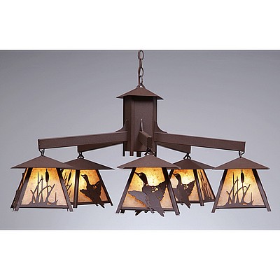 Smoky Mountain 5 Light Chandelier - Loon Chandelier Loon Metal Art