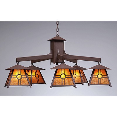Smoky Mountain 5 Light Chandelier - Southview Chandelier Southview Metal Art