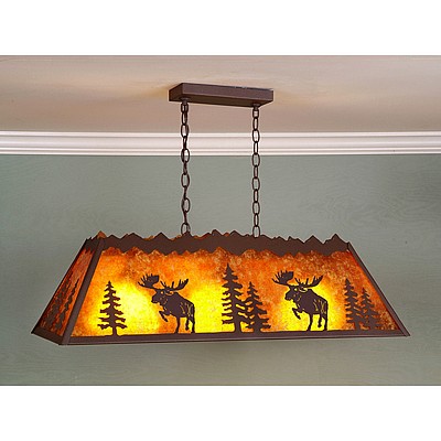 Rocky Mountain Billiard Light Small - Alaska Moose Billiard Light Moose Metal Art