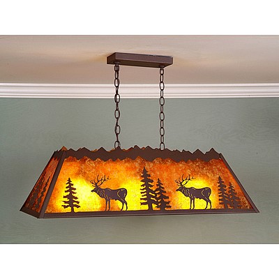 Rocky Mountain Billiard Light Small - Valley Elk Billiard Light Elk Metal Art