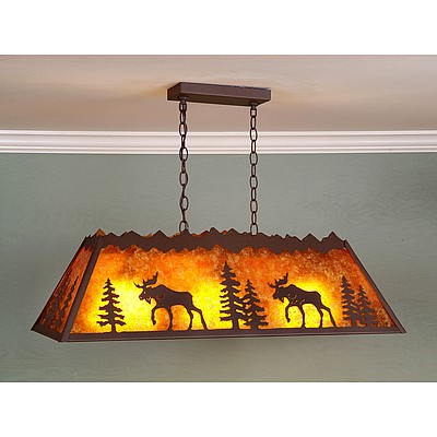 Rocky Mountain Billiard Light Small - Mountain Moose Billiard Light Moose Metal Art
