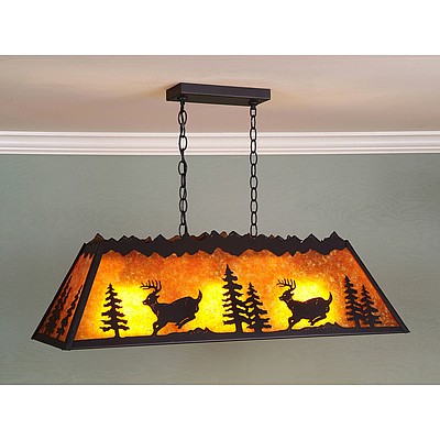 Rocky Mountain Billiard Light Small - Mountain Deer Billiard Light Deer Metal Art