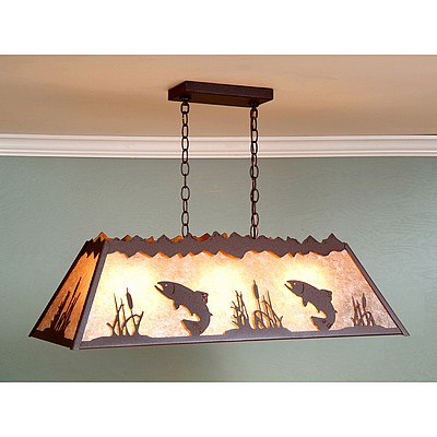 Rocky Mountain Billiard Light Small - Trout Billiard Light Trout Metal Art