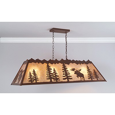 Rocky Mountain Billiard Light Large - Alaska Moose Billiard Light Moose Metal Art