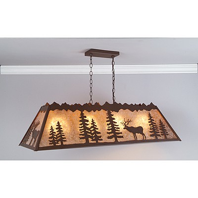 Rocky Mountain Billiard Light Large - Valley Elk Billiard Light Elk Metal Art