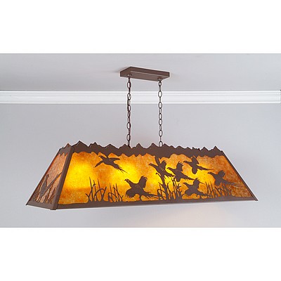 Rustic Billiard Table Lights Pheasant | Made in USA | Rocky Unique Billiard Light Large Pheasant | Avalanche Ranch Lighting