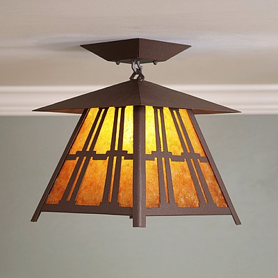 Smoky Mountain Close-to-Ceiling Large - Eastlake Ceiling Light Eastlake Metal Art