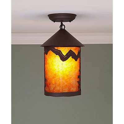 Cascade Close-to-Ceiling Medium - Rustic Plain Ceiling Light Rustic Plain Metal Art