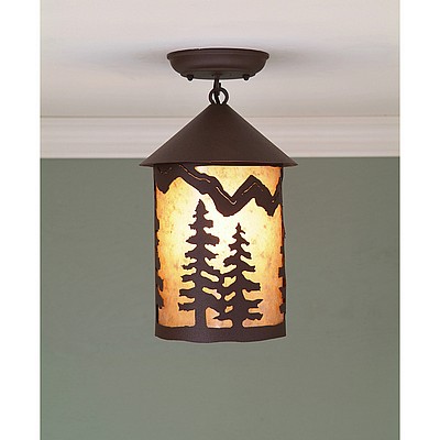 Cascade Close-to-Ceiling Medium - Spruce Tree Ceiling Light Trees Metal Art
