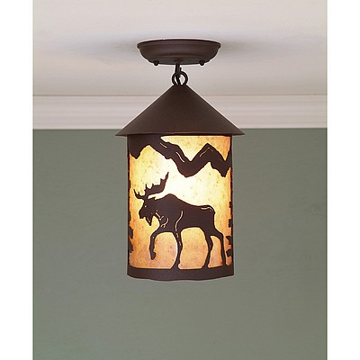 Cascade Close-to-Ceiling Medium - Mountain Moose Ceiling Light Moose Metal Art