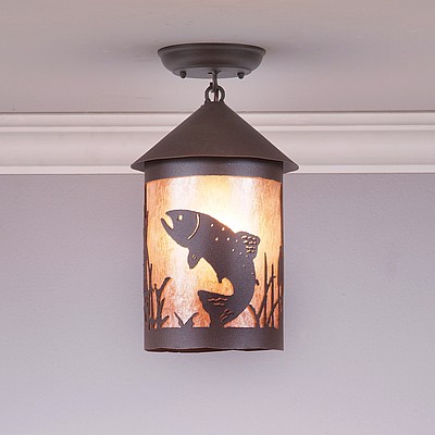 Cascade Close-to-Ceiling Medium - Trout Ceiling Light Trout Metal Art