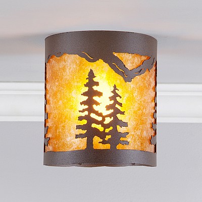 Kincaid Ceiling Light - Spruce Tree Ceiling Light Trees Metal Art