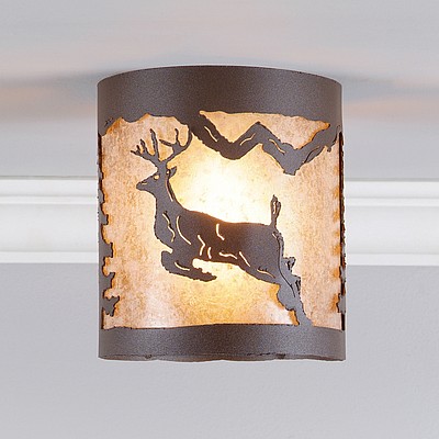 Kincaid Ceiling Light - Valley Deer Ceiling Light Deer Metal Art