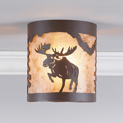 Kincaid Ceiling Light - Alaska Moose Ceiling Light Moose Metal Art