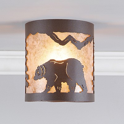 Kincaid Ceiling Light - Mountain Bear Ceiling Light Bear Metal Art