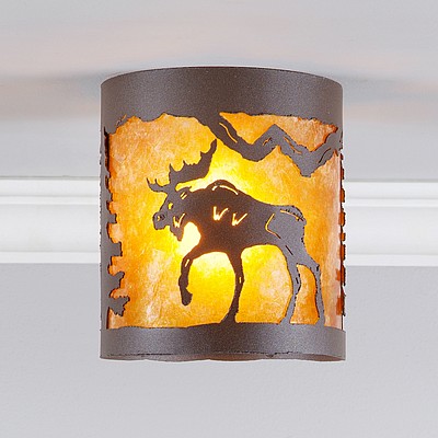 Kincaid Ceiling Light - Mountain Moose Ceiling Light Moose Metal Art