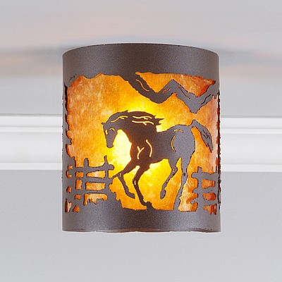 Kincaid Ceiling Light - Mountain Horse Ceiling Light Horse Metal Art