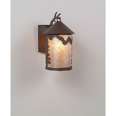Cascade Lantern Sconce Small - Rustic Plain Outdoor Wall Light Rustic Plain Metal Art
