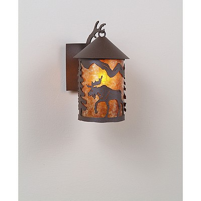 Cascade Lantern Sconce Small - Mountain Moose Outdoor Wall Light Moose Metal Art