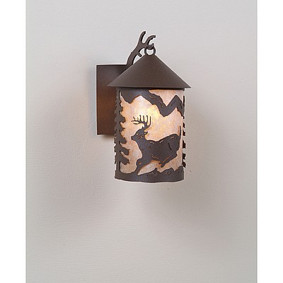 Cascade Lantern Sconce Small - Mountain Deer Outdoor Wall Light Deer Metal Art