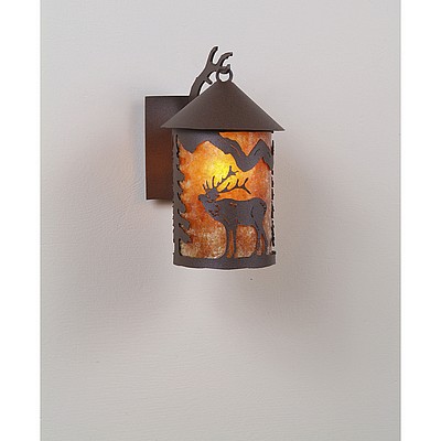 Cascade Lantern Sconce Small - Mountain Elk Outdoor Wall Light Elk Metal Art
