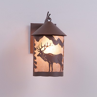 Cascade Lantern Sconce Medium - Valley Elk Outdoor Wall Light Elk Metal Art