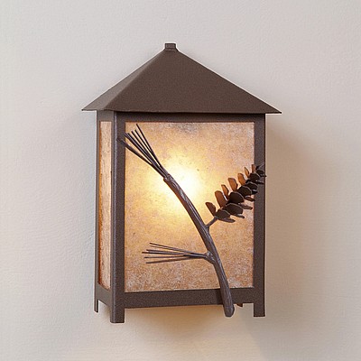 Hudson Sconce Large - Pine Cone Outdoor Wall Light Pine Cone Metal Art