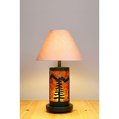 Cascade Desk Lamp - Spruce Tree Table Lamp Trees Metal Art
