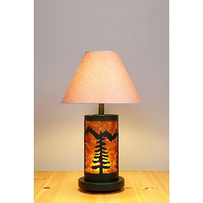 Cascade Desk Lamp - Spruce Tree Table Lamp Trees Metal Art