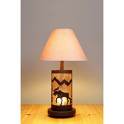 Cascade Desk Lamp - Mountain Moose Table Lamp Moose Metal Art