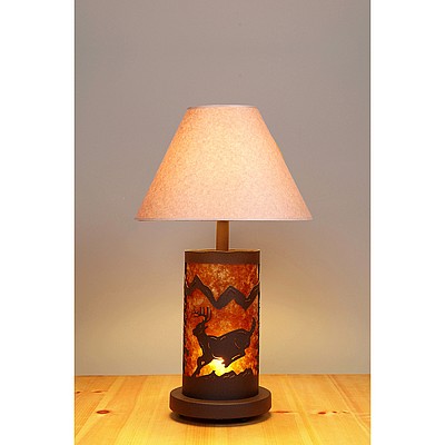 Cascade Desk Lamp - Mountain Deer Table Lamp Deer Metal Art