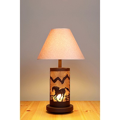 Cascade Desk Lamp - Mountain Horse Table Lamp Horse Metal Art