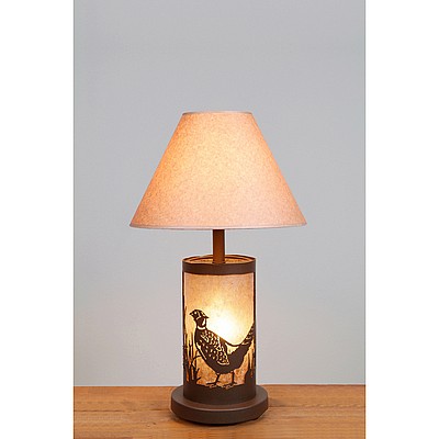 Cascade Desk Lamp - Pheasant Table Lamp Pheasant Metal Art
