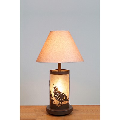 Cascade Desk Lamp - Western Quail Table Lamp Quail Metal Art